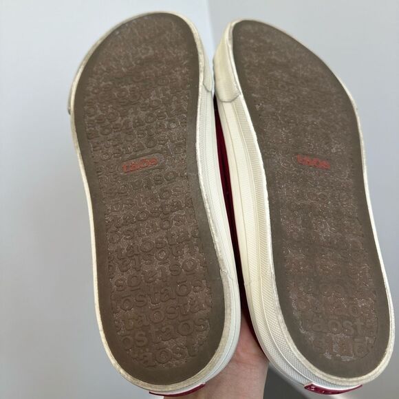 Taos EZ Soul Red Canvas Slip On Mule Sneakers Size 9 - Picture 9 of 10